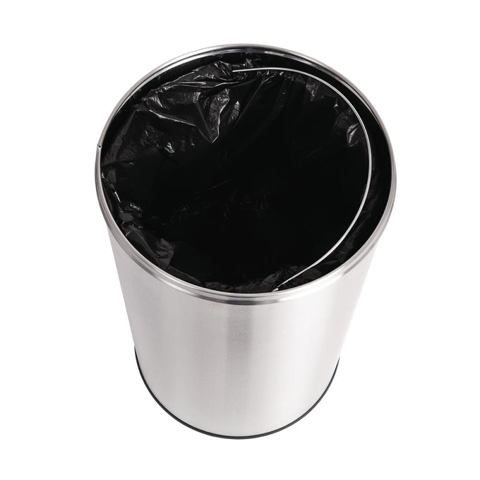 Poubelle dome inox ouverte 40 L - Bolero