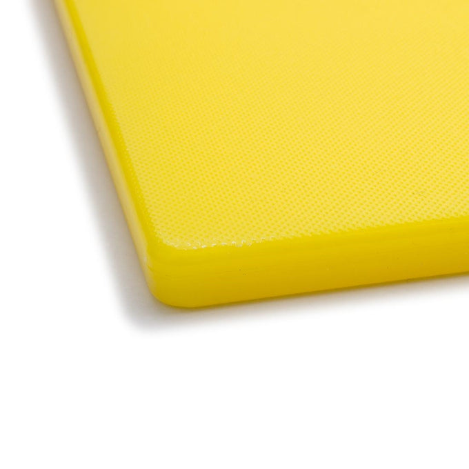 Grande planche à découper basse densité jaune - L 600 x P 450 x H 10 mm - Hygiplas