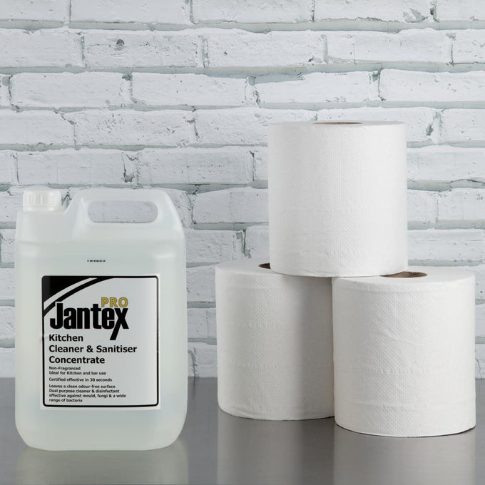 Bobines blanches 2 plis à dévidage central (lot de 6) - Jantex