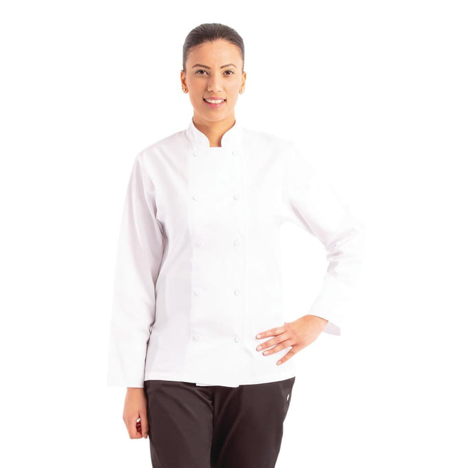 Veste de cuisine mixte blanche à manches longues Calgary Cool Vents - Chef Works