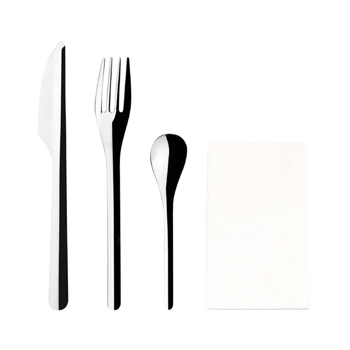 Sets de couverts jetables légers en inox (lot de 50) - Comas