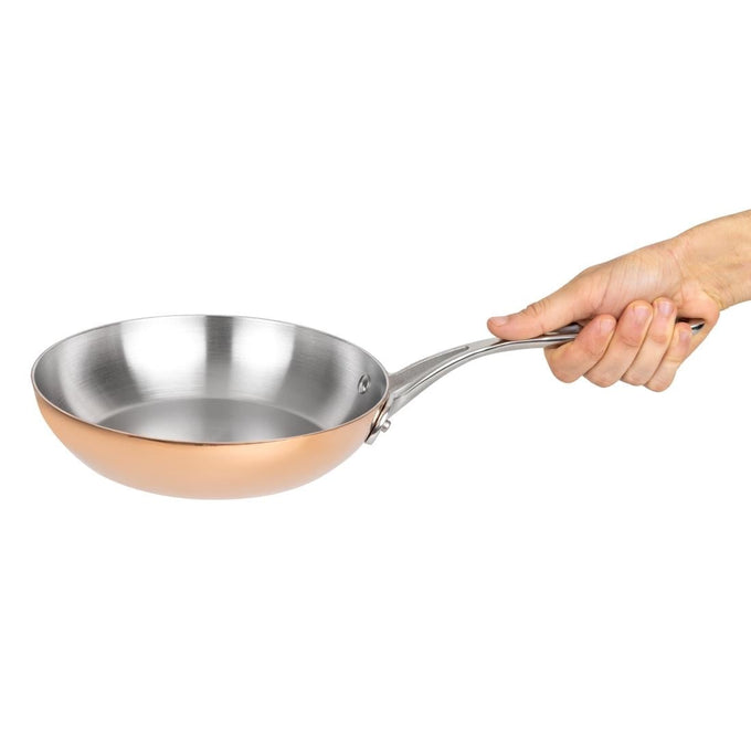 Poêle triple paroi cuivre induction 200 mm - Vogue