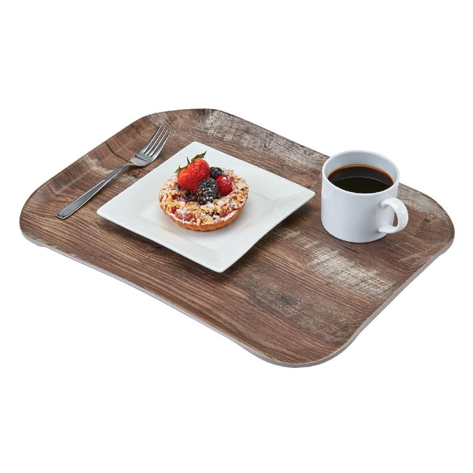Plateau polyester Century aspect naturel bois chêne foncé 330 × 430 mm - Cambro