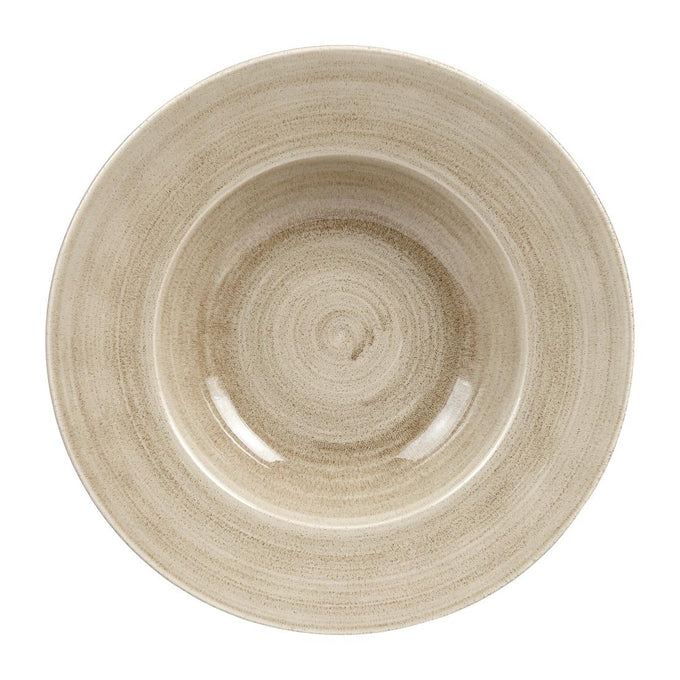 Bols à bord large Stonecast Patina Antique Taupe 280 mm (lot de 12) - Churchill