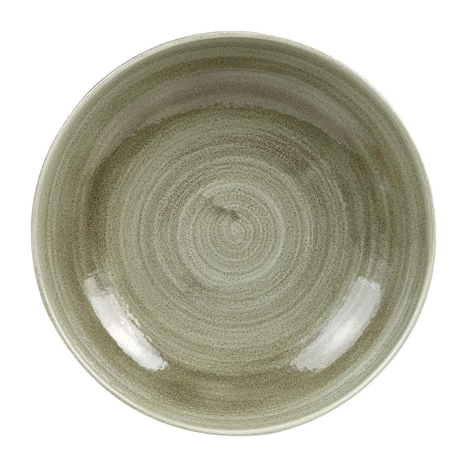 Assiettes coupes rondes Stonecast Patina Antique Green 248 mm (lot de 12) - Churchill