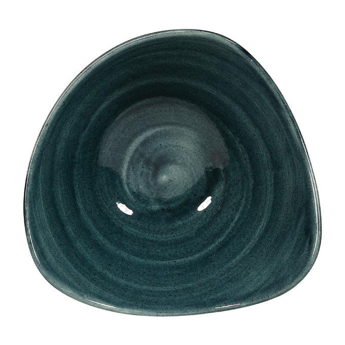 Bols triangulaires Stonecast Patina Rustic Teal 153 mm (lot de 12) - Churchill