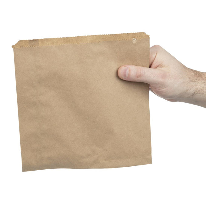 Sachets sandwich compostables en kraft recyclé (lot de 1000) - Vegware