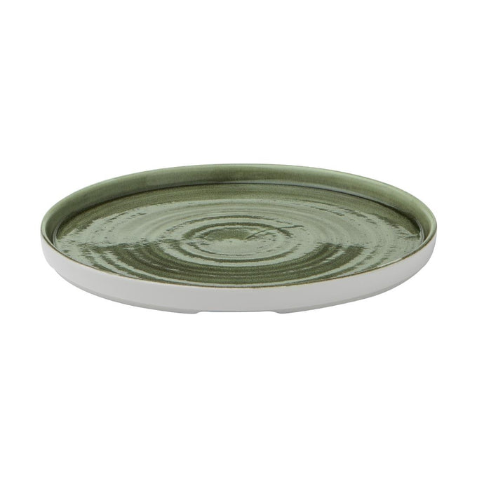Assiettes avec rebord Stonecast Patina Green 260 mm (lot de 6) - Churchill