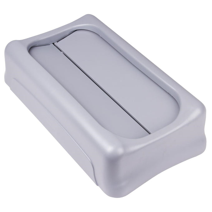 Couvercle basculant gris pour déchets divers Rubbermaid - Slim Jim