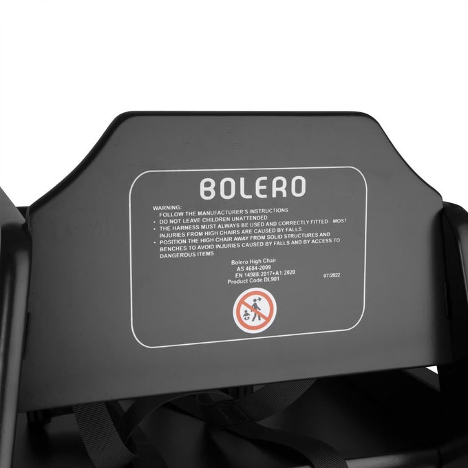 Chaise haute en bois noire - Bolero