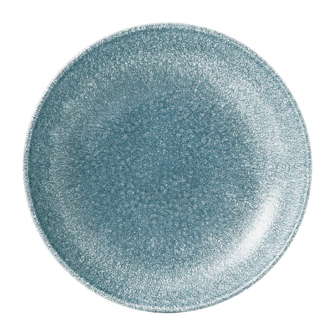 Assiettes coupe ronde Studio Prints Raku Topaz Blue 182 mm (lot de 12) - Churchill
