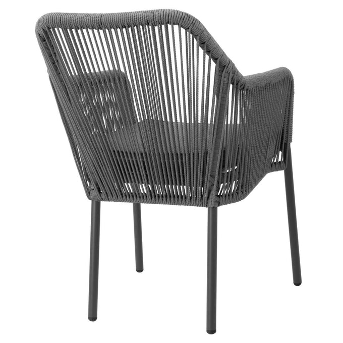 Fauteuils d'extérieur en rotin PE tressé Bay anthracite (lot de 2) - Bolero