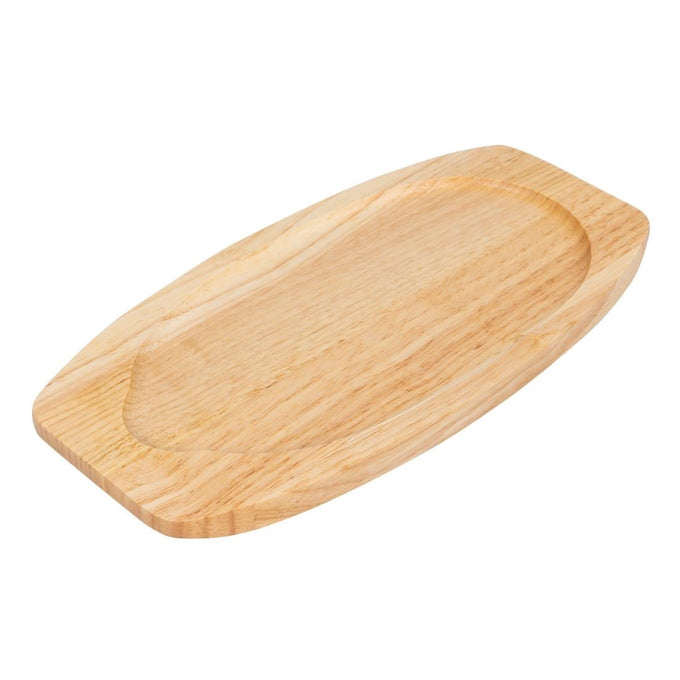 Support en bois d'hévéa pour plat en fonte 315 × 170 mm GG133 - Olympia