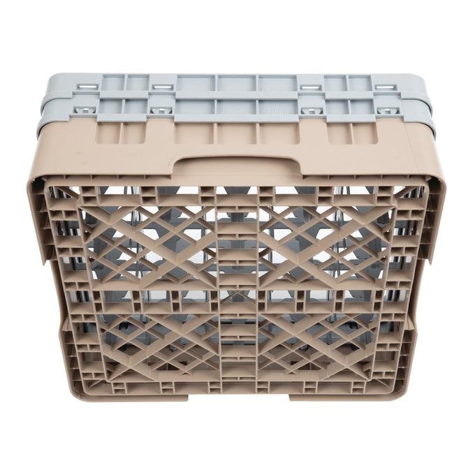 Casier à verres 25 compartiments Camrack beige hauteur max 133 mm - Cambro