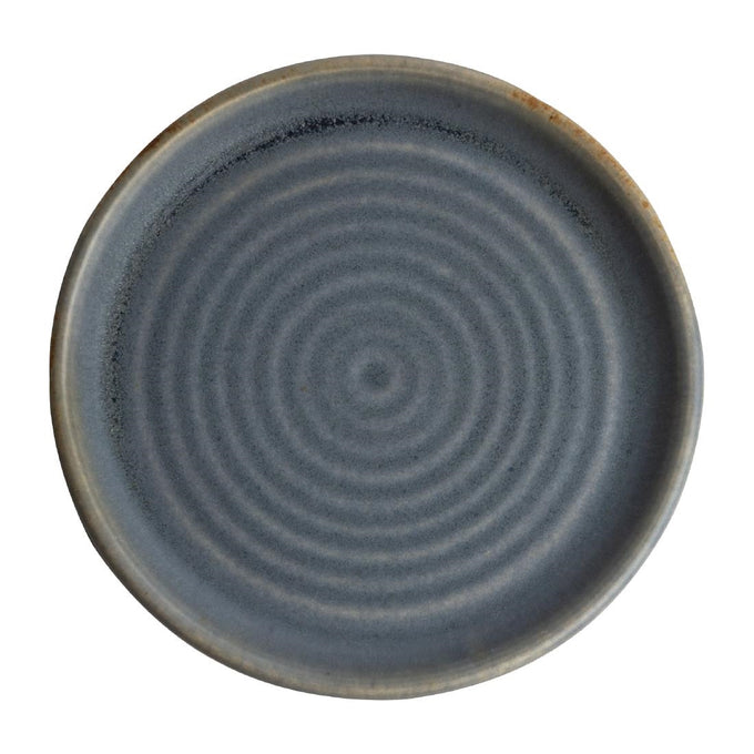Assiettes plates granit bleu Canvas 180 mm (lot de 6) - Olympia