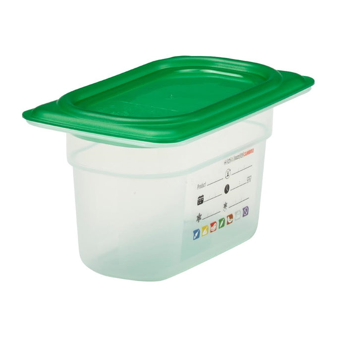 Bac en polypropylène Safetrak IML GN 1/9 100 mm - Cambro