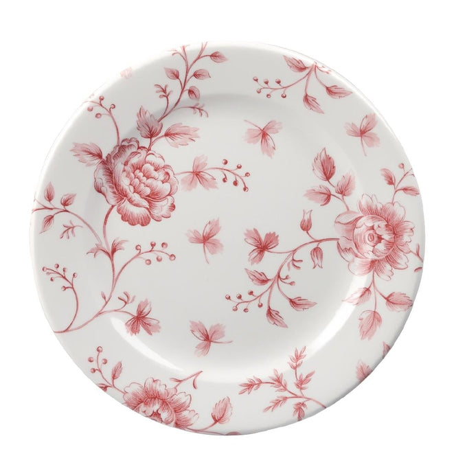Assiettes plates Rose Chintz Cranberry 170 mm (lot de 6) - Churchill
