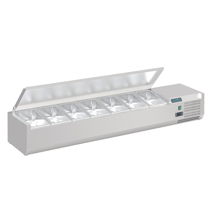 Saladette à poser avec couvercle Série G 7x GN 1/4 - Polar