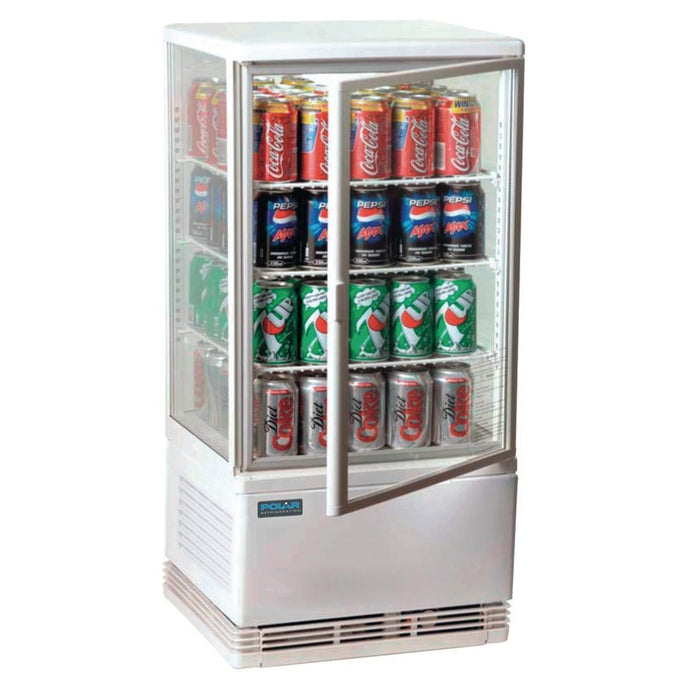 Vitrine réfrigérée économe en énergie série C blanche 68 L - Polar
