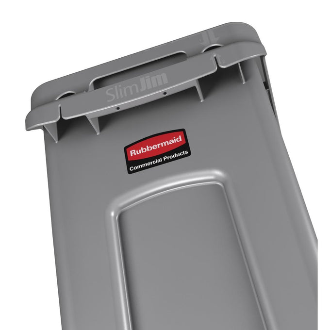 Collecteur avec évents Slim Jim 60 L gris - Rubbermaid