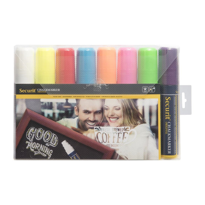 Lot de 8 marqueurs craie Illumigraph 15 mm - Securit