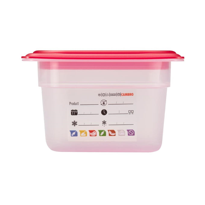 Bac en polypropylène Safetrak IML GN 1/6 100 mm - Cambro