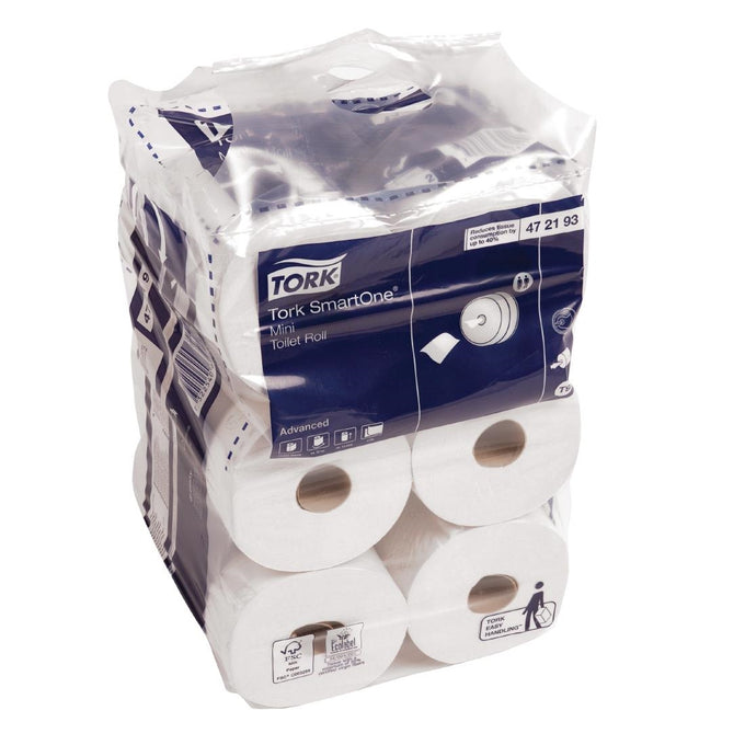 Mini rouleaux de papier toilette Smart One (lot de 12) - Tork