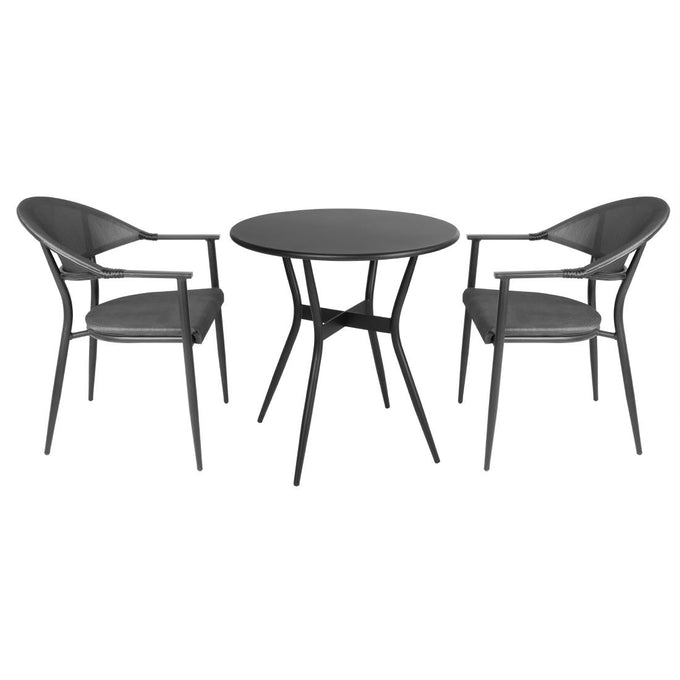 Fauteuils d'extérieur Santiago noirs (lot de 4) - Bolero