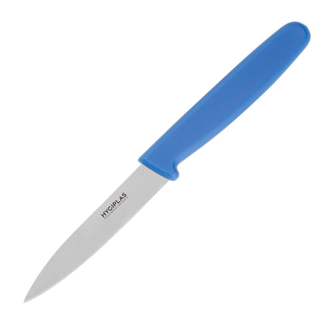Couteau d'office bleu 75 mm - Hygiplas