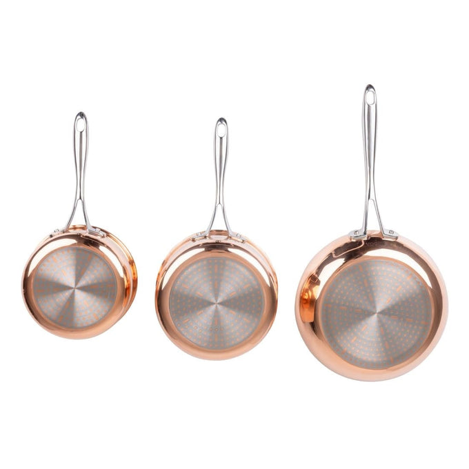 Batterie de cuisine en cuivre triple parois 3 pièces Cook Like A Pro - Vogue