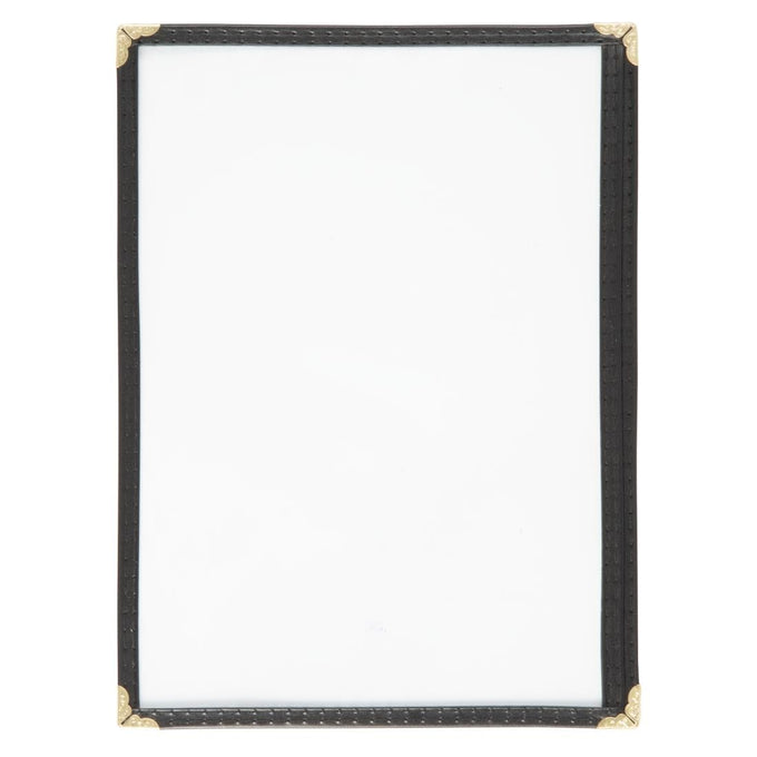 Protège-menus style américain A5 deux vues noir - Olympia