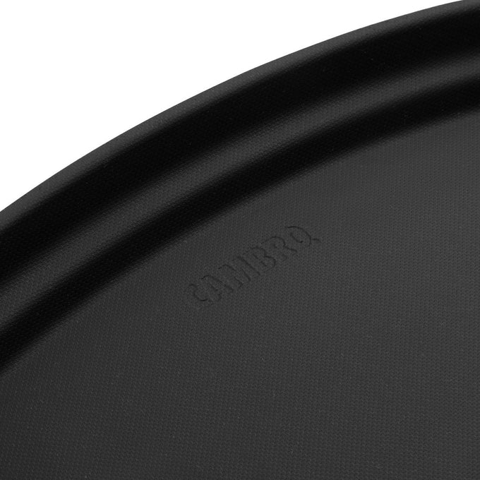 Plateau de service ovale fibre de verre antidérapant Camtread noir 60 cm - Cambro