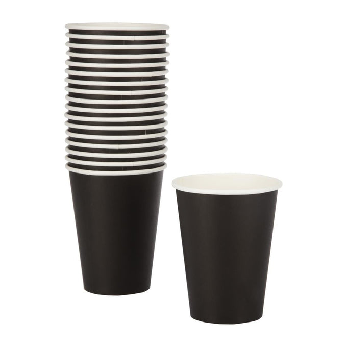 Gobelets boissons chaudes paroi simple noirs 340 ml (lot de 1000) - Fiesta Recyclable