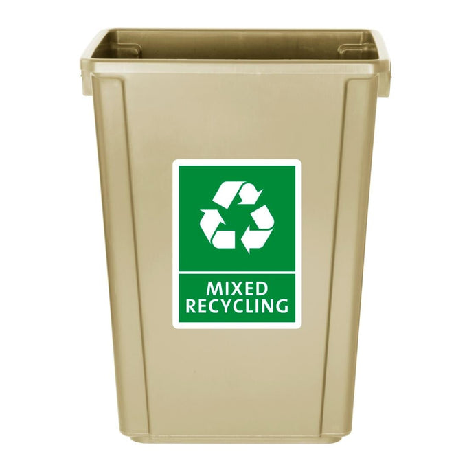 Poubelle Slim beige 60 L - Jantex