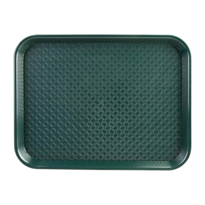 Plateau fast food en plastique Kristallon vert 275 × 353 mm - Olympia