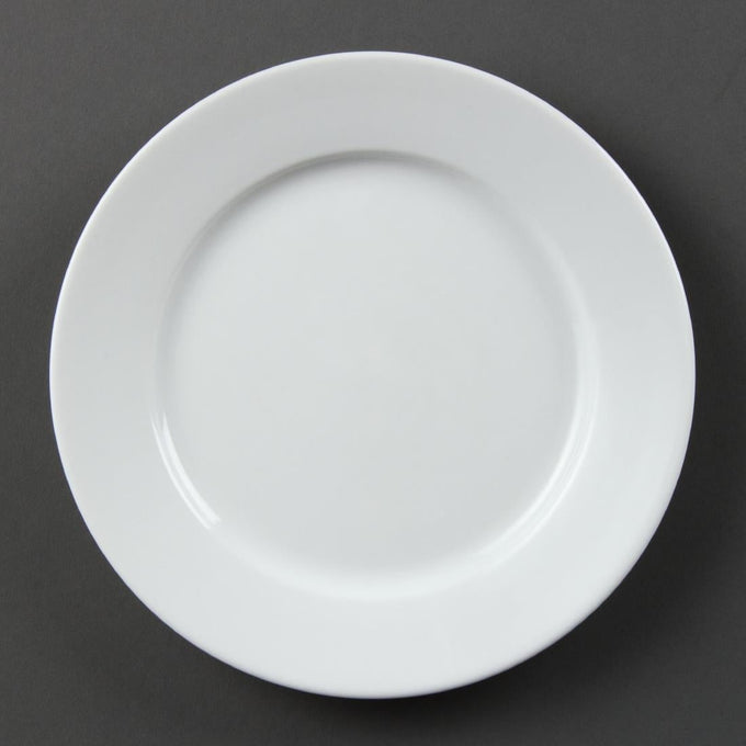Assiettes À Bord Large Blanches 202 mm (lot de 12) - Olympia