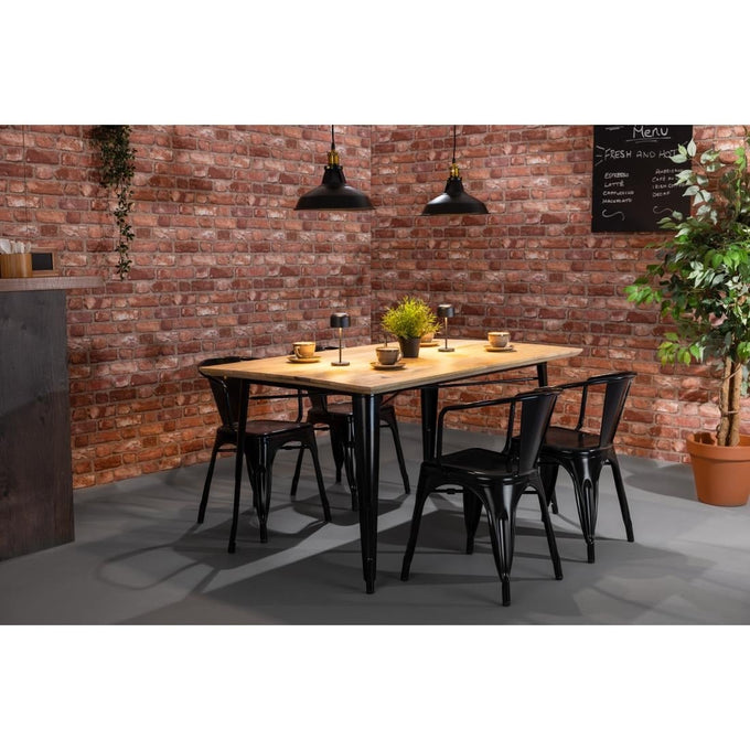 Fauteuils Bistro Curve noirs (lot de 4) - Bolero