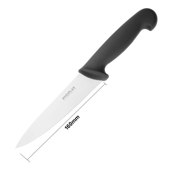 Couteau de cuisine noir 160 mm - Hygiplas