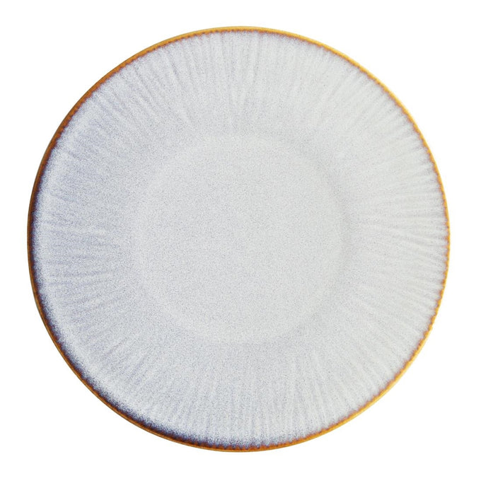 Assiettes Plates Drift En Relief Gris 220 mm (lot de 6) - Olympia