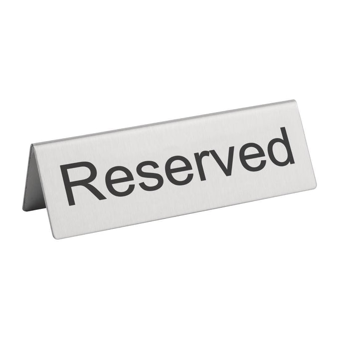 Chevalets de table en acier inoxydable réservé (lot de 10) - Olympia