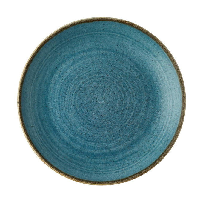 Assiettes rondes Stonecast Raw Evolve Teal 220 mm (lot de 12) - Churchill