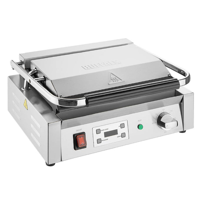 Grill panini - Gril de contact extra large plaques rainurée/lisse - L 430 x P 310 x H 200 mm - Buffalo
