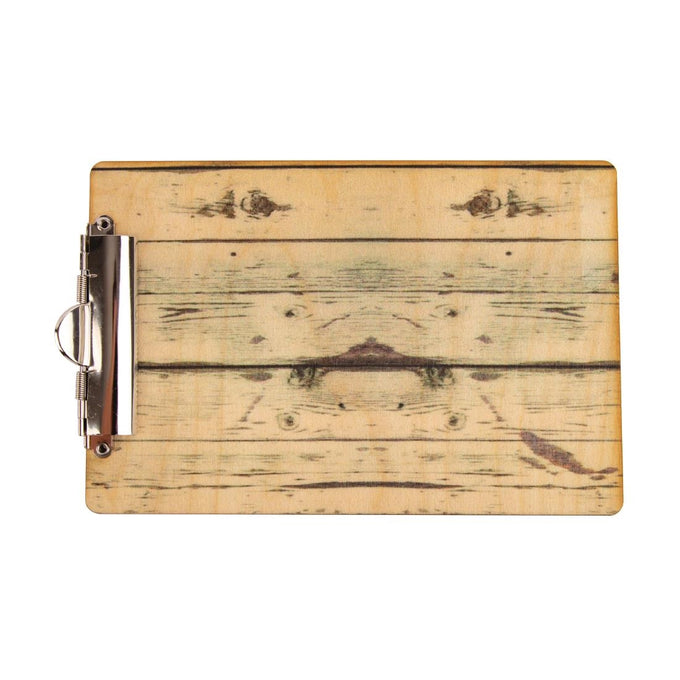 Plaque porte-menu effet bois clair Olympia A4 - Carrick