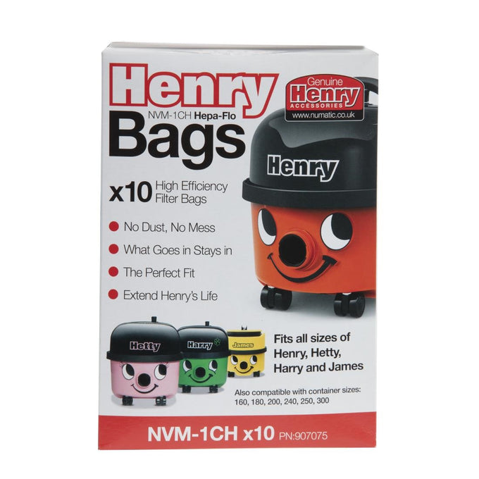 Sacs aspirateur Henry (lot de 10) - Numatic