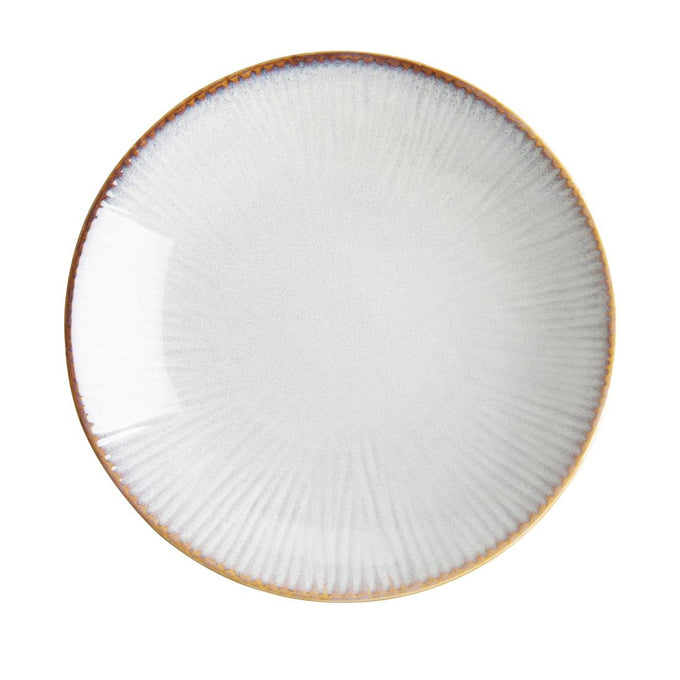 Assiettes Creuses Drift En Relief Gris 260 mm (lot de 4) - Olympia