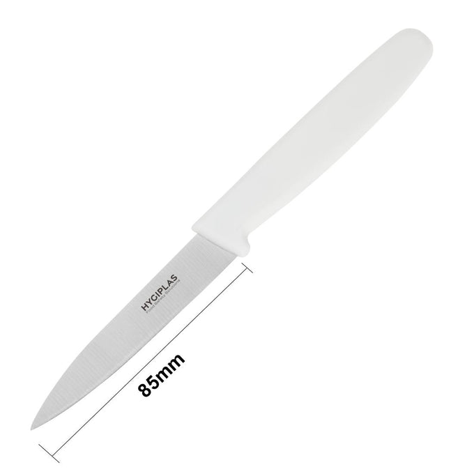 Couteau d'office blanc 75 mm - Hygiplas
