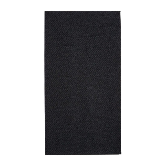 Serviettes de table Airlaid pliage en 8 Premium Tablin noires 40 × 40 cm (lot de 500) - Fiesta Recyclable