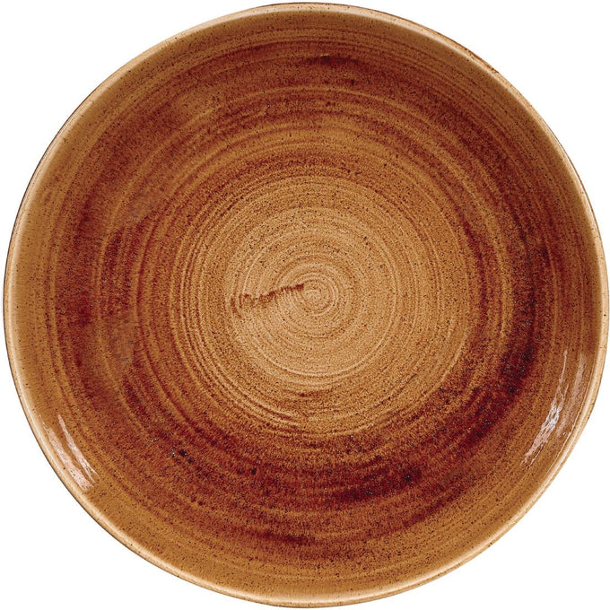 Assiettes coupes rondes Stonecast Patina Vintage Copper 248 mm (lot de 12) - Churchill