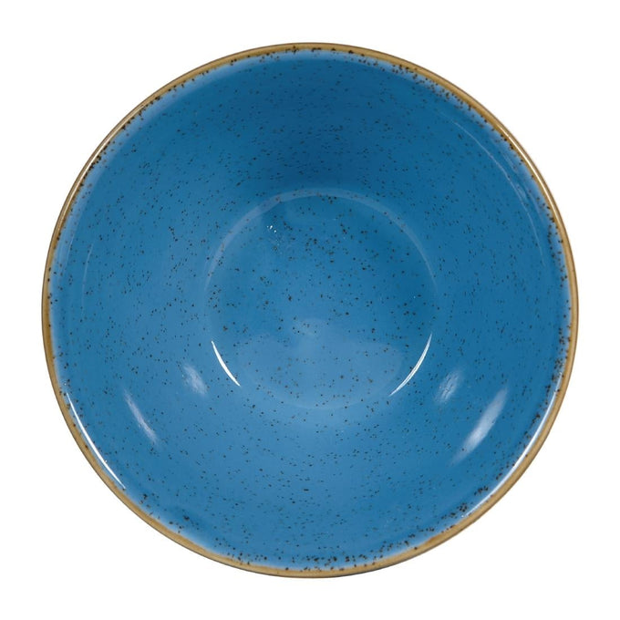 Bols triangulaires Stonecast Zest Cornflower Blue 340 ml (lot de 12) - Churchill