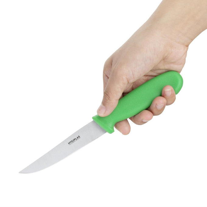 Couteau à légumes vert 105 mm - Hygiplas